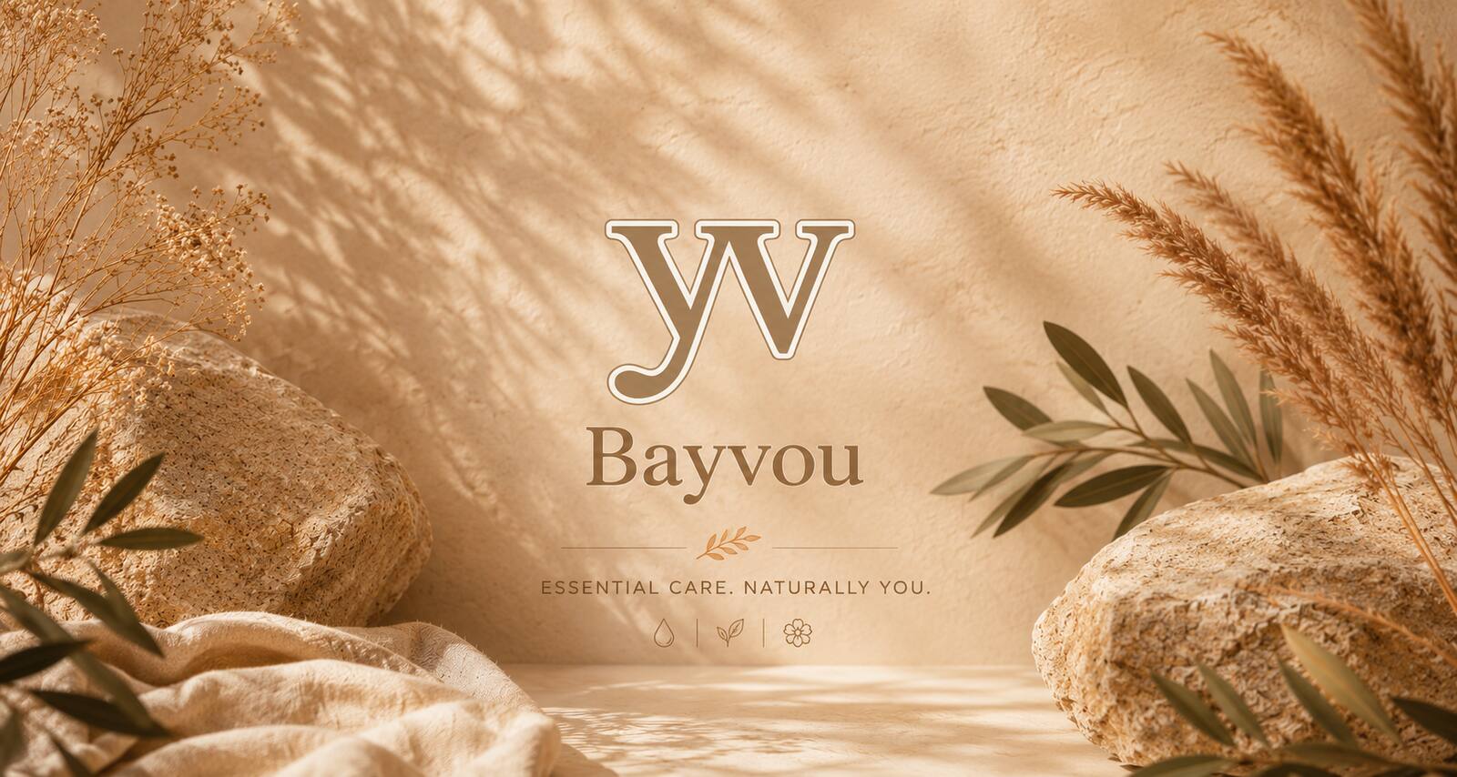 BayVou body butter on a stone podium